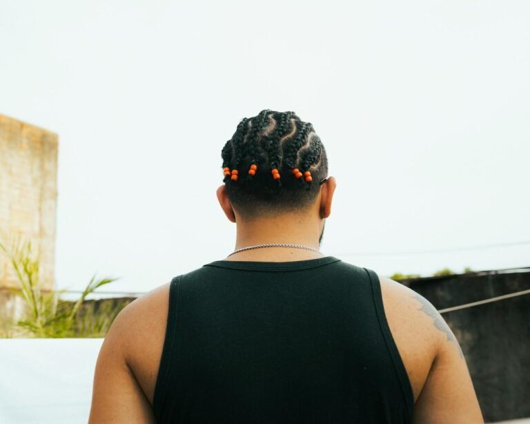 Tresse collée homme