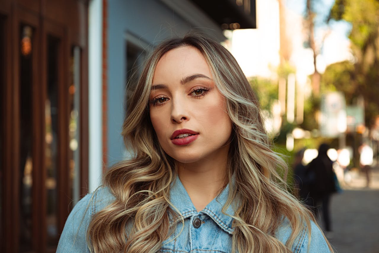 Balayage blond sur châtain