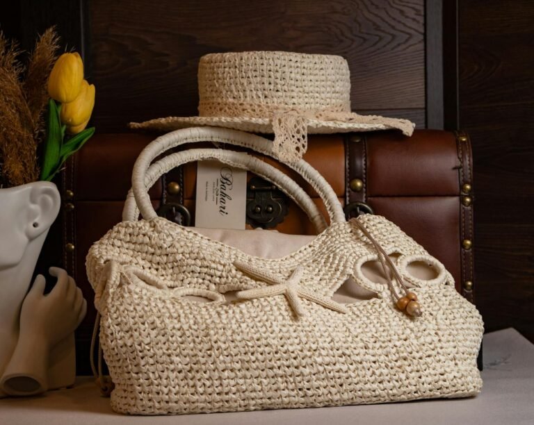 Sac en raphia luxe